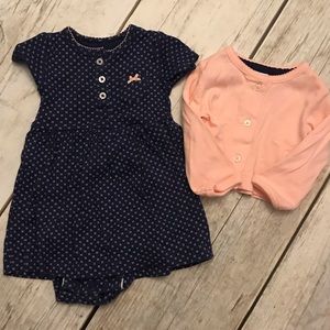 Carters infant dress and cardigan set